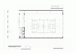 Dietger Wissounig Architekten, Sportovní hala St. Martin, půdorys 1.NP - foto