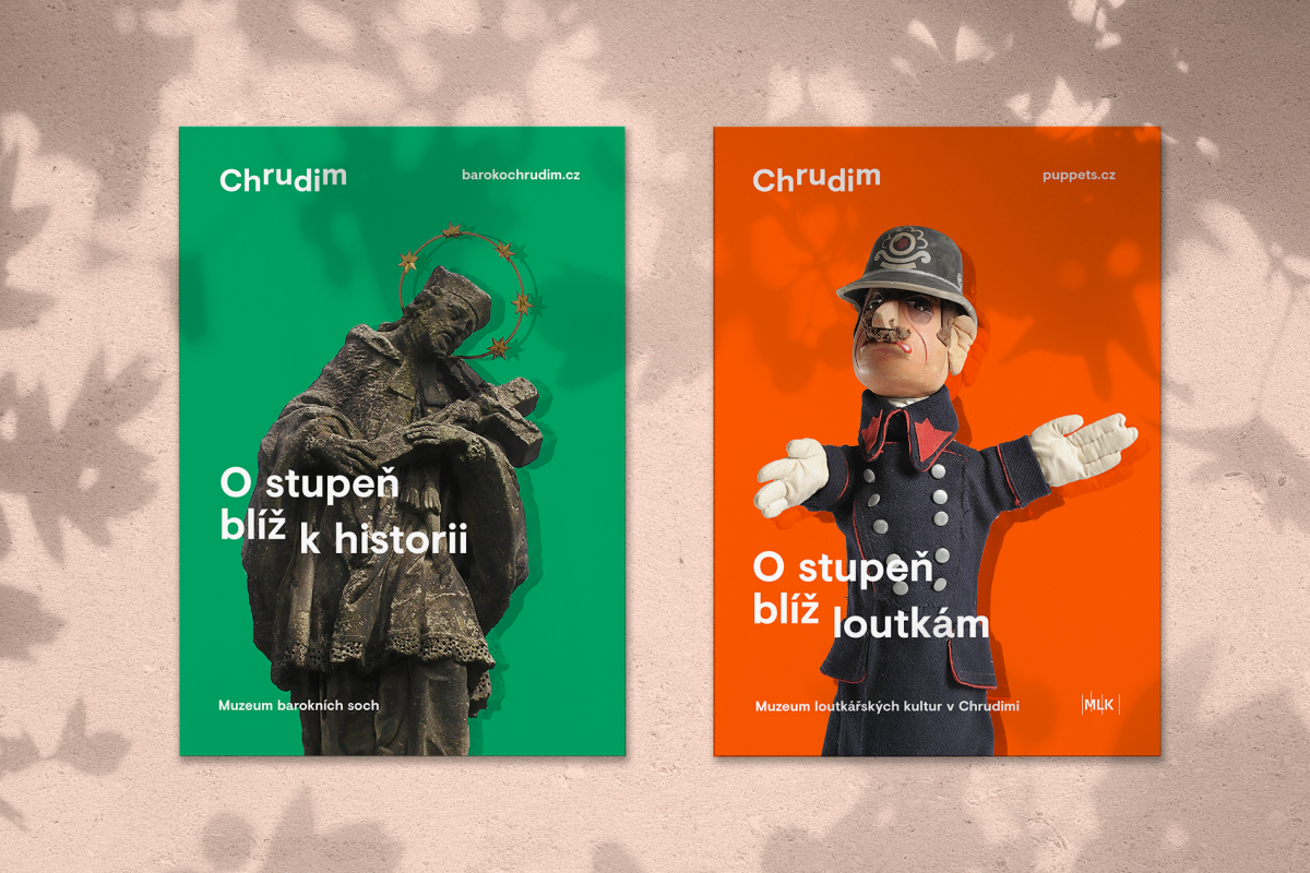 Nová vizuální identita města Chrudim - plakáty, Markéta Steinert.