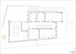 Jaroušek Rochová architekti, RD v Brně-Žebětíně - půdorys 1.N.P.