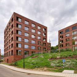 Solidní domy pod zeleným kopcem. Bytové domy na Julisce navazují na tradici poctivé bytové výstavby první republiky