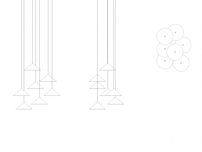 Mjölk architekti, Bookstore Artmap, lustr – foto