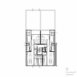 Bytový dům Kvítková, půdorys 3NP, Chládek architekti