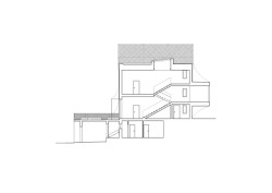 Přístavba ke školce Montessori v Jablonci nad Nisou, Mjölk architekti: Řez