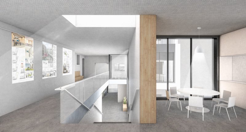 Dostavba a úpravy budovy ČKAIT, foyer, FAM ARCHITEKTI