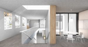 Dostavba a úpravy budovy ČKAIT, foyer, FAM ARCHITEKTI