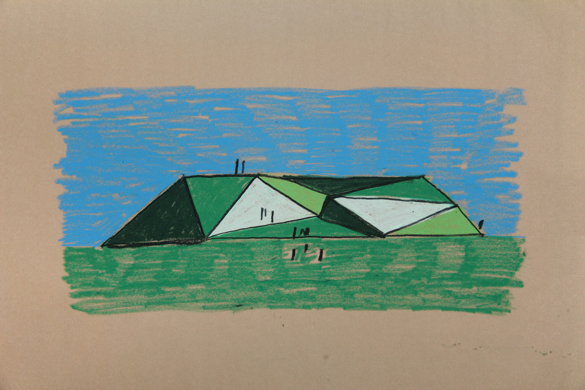 Krkonošské centrum environmentálního vzdělávání (KCEV), kresba, Petr Hájek architekti.