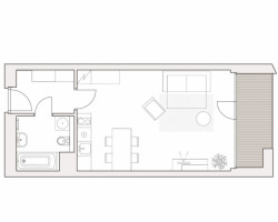 Residence LakePark, dispozice typického bytu, EBM Group