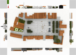 Revitalizace náměstí ve Stříbře, situace a pohledy, M&P Architekti