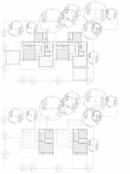 Alison Brooks Architects, Herringbone Houses, 2.NP a 3.NP, výkres