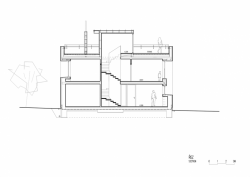 skutek architecture, Rodinný dům Mělník, řez – foto