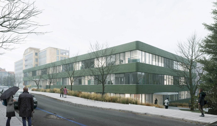 Vizualizace nové podoby Polikliniky Pod Marjánkou od studia ov architekti