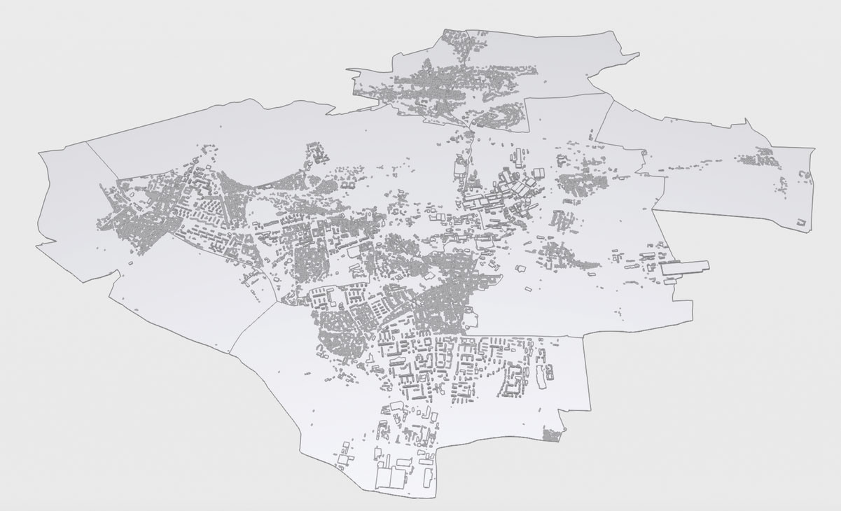 Město Kladno se rozkládá na sedmi katastrálních územích: Dubí u Kladna, Hnidousy, Kladno, Kročehlavy, Motyčín, Rozdělov a Vrapice