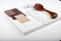 Přední výrobce tvrzeného kamene Technistone představuje novinky pro jaro 2023 se vzory inspirovanými mramorem: na obrázku dekor Calacatta Pastino