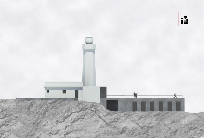 Eliška Kovaříková, Přestavba majáku na hotel v Syrakusách, Itálie, pohled jihozápadní – foto