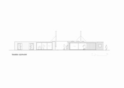 Re-Born - soubor rekreačních objektů z námořních kontejnerů, východní pohled, Nedvěd architekti