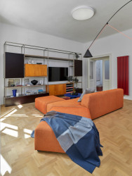 "Rozvětvená" phovka v obývacím pokoji (Byt na Starém Městě; Facha architekti)