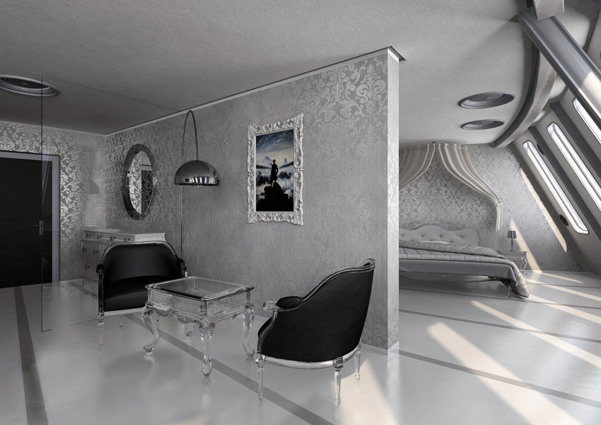 Vizualizace Ještědu - apartmán ve 3. NP