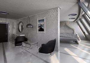 Vizualizace Ještědu - apartmán ve 3. NP