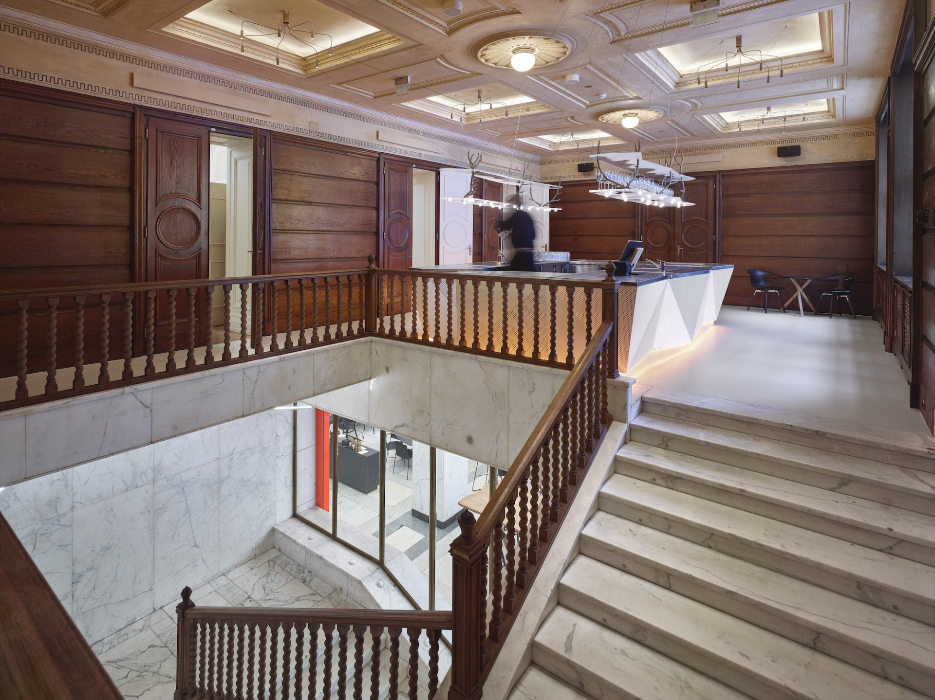 Restaurace Červený jelen v Praze, FIALA+NEMEC, salonky