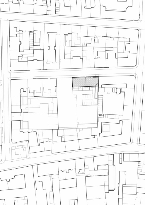 Bytový dům Spolková v Brně, Atelier RAW / Tomáš Rusín, Ivan Wahla, Lukáš Vágner, situace