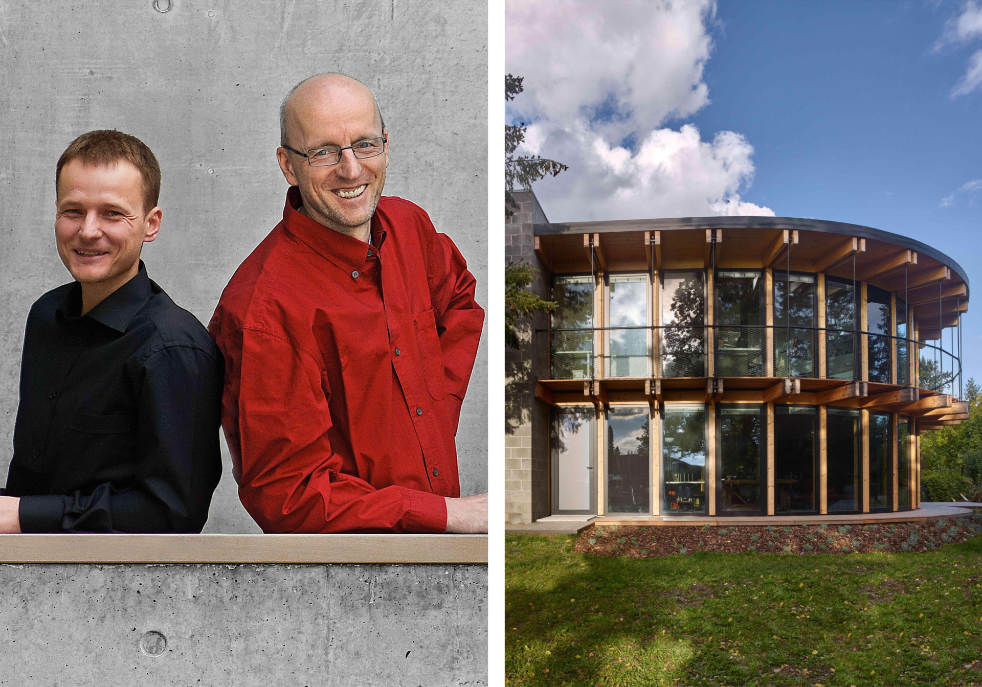 Jan Jakub Tesař a Ján Stempel s Domem, který se otevírá slunci - výřezy v fotografií