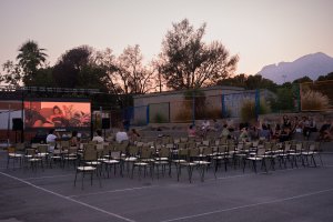 V arálu školy - tady probíhaly všechny workshopy a prezentace.
