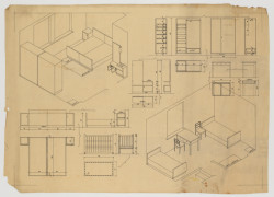 Čeněk Mužík, Baťova bytová soutěž - návrh třípokojového domu s vybavením, 1935, MUO