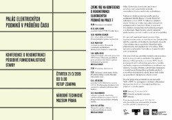 Palác elektrických podniků v průběhu času, pozvánka na konferenci.