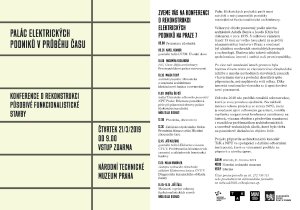 Palác elektrických podniků v průběhu času, pozvánka na konferenci.