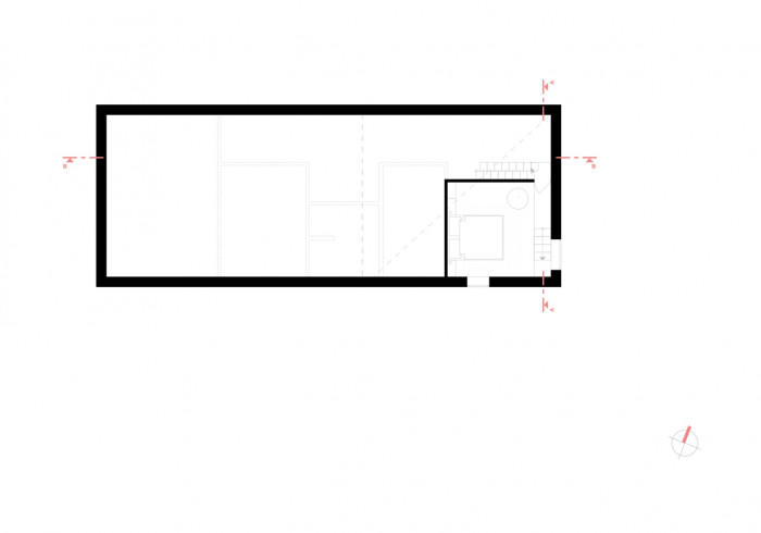 Rodinný dům v Dubči, půdorys 2np, Mooza architecture