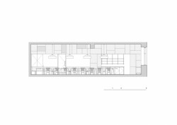 Restaurace Avocado Gang, řez, Mimosa architekti