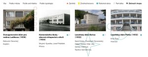 AMOP - funguje jako webová stránka, můžete na ní listovat objekty a architekty