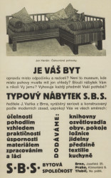 Reklama firmy Standard bytová společnost Brno-Praha 1927