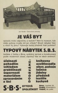 Reklama firmy Standard bytová společnost Brno-Praha 1927