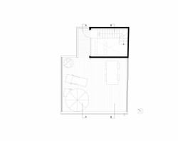 Činžovní dům Carrer Del Sol N° 3, půdorys střešní terasa, KRESINGS