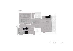 plusminusarchitects, Vrakuňa house, půdorys 1. PP – foto