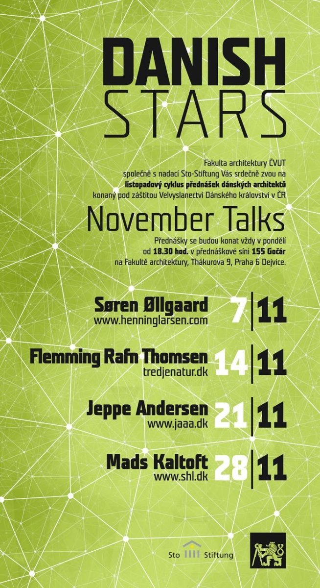 November Talks / Danish Stars, plakát k celému cyklu přednášek – foto