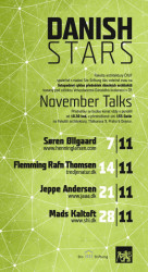 November Talks / Danish Stars, plakát k celému cyklu přednášek – foto
