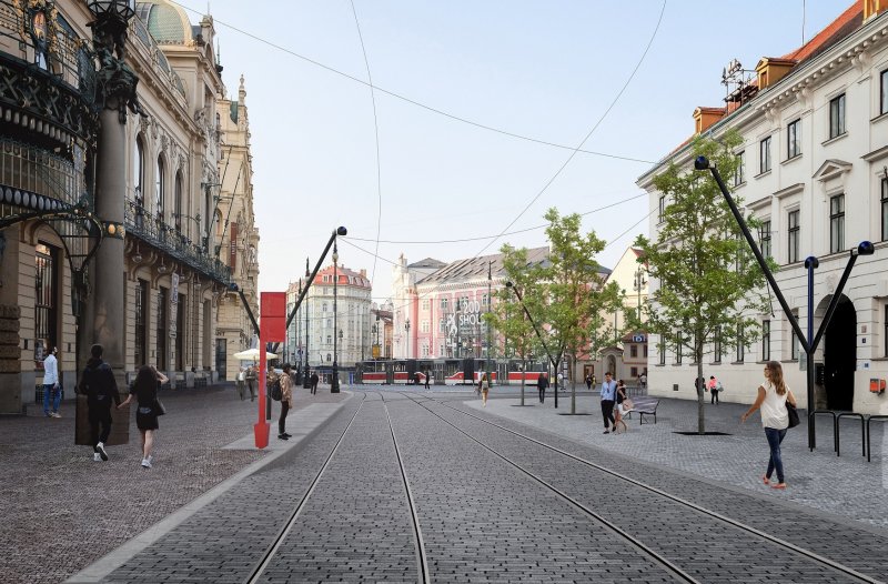 Za dva roky odstartuje proměna trasy od Národní po Prašnou bránu pod vedením Aoc ateliéru
