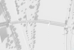 Odměna soutěže na lávku Holešovice-Karlín, axonometrie, Sdružení architektů – Jurák, Filsak