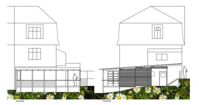 Dostavba rodinného domu Na Drahách, pohledy, 3+1 architekti