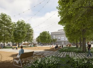 Náměstí SNP před Domem kultury Akord v Ostravě se dočká revitalizace.