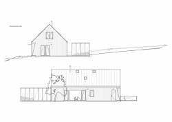 Architektonické studio Markéta Bromová, Rodinný dům Jiřetín pod Jedlovou, pohled S a V – foto