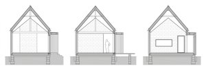 Dřevěný dům Lučatín, Jaro Krobot architekt, řez
