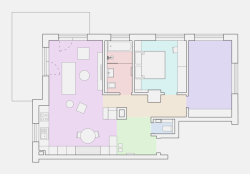 .archstyl, Trojizbový byt v Rusovciach, půdorys – foto