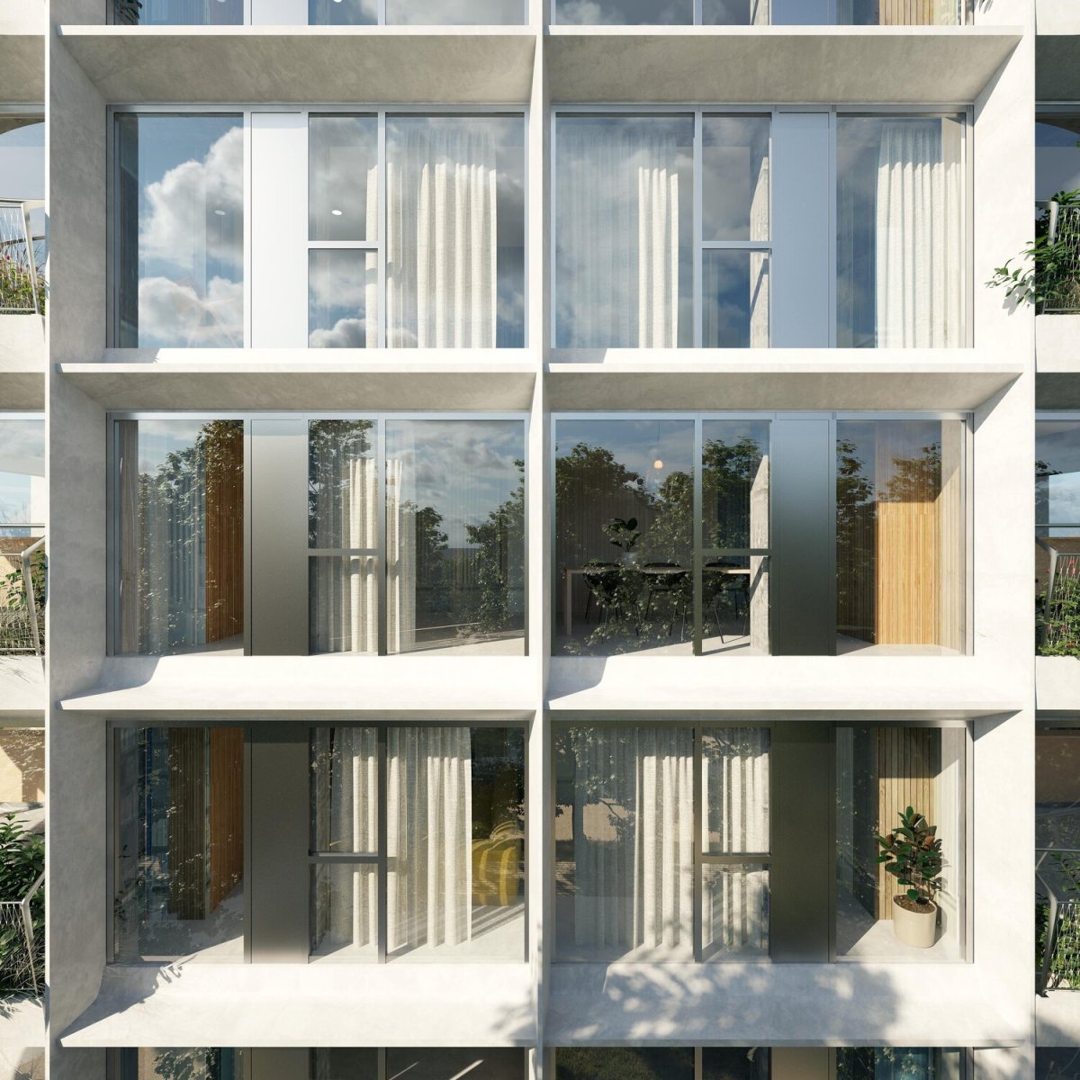 Návrh na přestavbu výškové budovy na Ostrčilově ulici od ateliéru AI DESIGN (Eva Jiřičná)