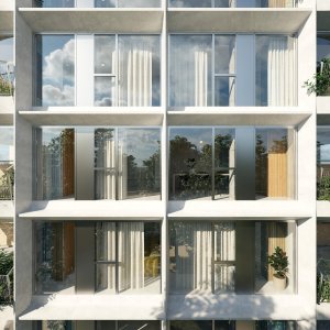 Návrh na přestavbu výškové budovy na Ostrčilově ulici od ateliéru AI DESIGN (Eva Jiřičná)