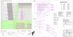 Výkres záporového pažení u cyklostezky