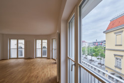 Pohled do interiéru bytu (Bytový dům Nové Lauby v Ostravě, ateliér znamení čtyř - architekti)