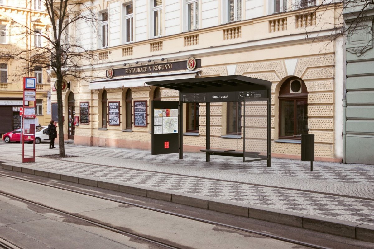Vítězný návrh nového městského mobiliáře pro Prahu, vizualizace, Olgoj Chorchoj